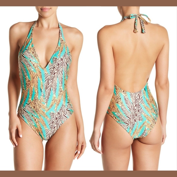 NEW $198 ViX‎ Lotus Ice One-Piece Swimsuit [SZ Medium ] - Picture 1 of 8